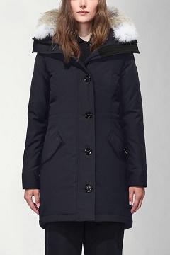 Chamarras Canada Goose Mujer Outlet - Rossclair Abrigos Black Label Azul Marino YT1965023